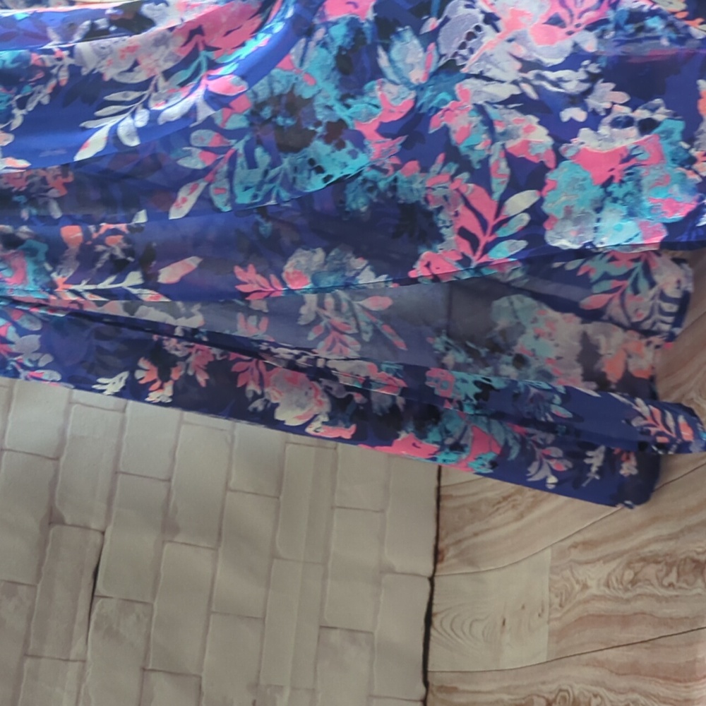 Floral Blue Maxi Dress - Picture 9 of 9